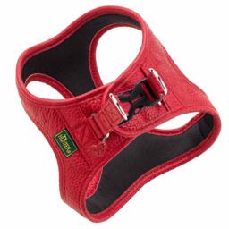 Hunter Step In Læder Hundesele Design Love Rød